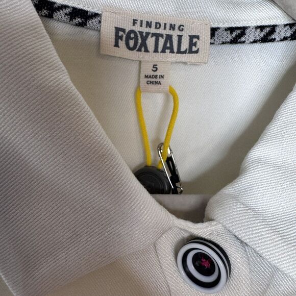 NEW Finding Foxtale Girl Classic Button Blouse Size 5 Ivory Houndstooth Chic $39 - Picture 5 of 9